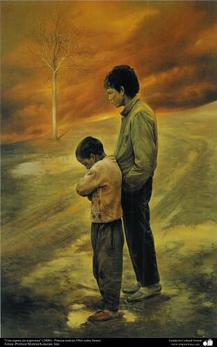 Una_espera_sin_esperanza”(2000)-_Pintura_realista;_Óleo_sobre_lienzo-_Artista_Profesor_Morteza_Katuzian,_Irán_2