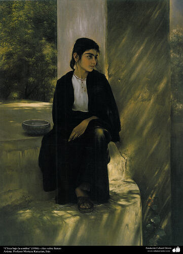 Chica_bajo_la_sombra”(1986)-óleo_sobre_lienzo-_Artista_Profesor_Morteza_Katuzian,_Irán_2