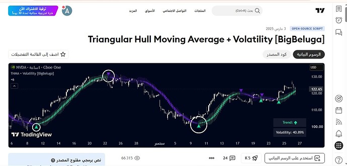 Triangular Hull Moving Average + Volatility BigBeluga