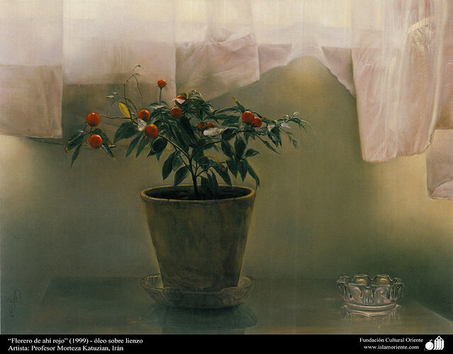 Florero_de_ahí_rojo”_(1999)_-_óleo_sobre_lienzo-_Artista_Profesor_Morteza_Katuzian,_Irán_2