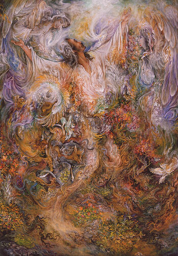 “Sublimación” (detalle 2), 2006, Obras maestras de la miniatura persa; M. Farshchian, Irán